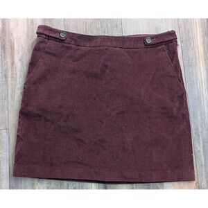 Banana Republic Burgundy We Corduroy Mini Skirt Women's Size 8 S/233606-01
